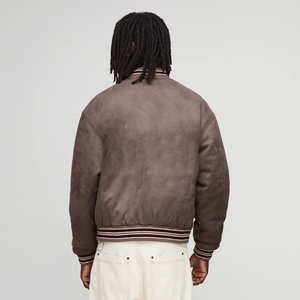 Chaqueta Bomber Deportiva de Lana Pura para Hombre, Estilo Universitario, Personalizable, Talla Grande, Ligera, Transpirable, con Cuello Alto - Product Image 6