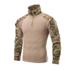 Ensemble uniforme de camouflage personnalisé OEM ODM pour hommes, t-shirt à manches longues et pantalon, pour entraînement en plein air, camping, chasse - Product Image 4