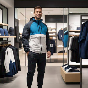 Chándal personalizado de nailon para hombre, conjunto cortavientos para correr, deportivo, con cremallera, Estilo Vintage, estilo callejero, chándales cortavientos - Product Image 3