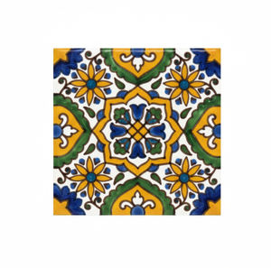 Carreaux muraux décoratifs pour crédence de cuisine en céramique tunisienne faits à la main et peints à la main - Product Image 1