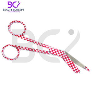Tijeras de vendaje de calidad Highland, mango de Color rojo y blanco, acero inoxidable, servicio OEM, el mejor producto, tijeras de vendaje quirúrgico - Product Image 4
