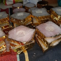 Offre Spéciale – Porte-bougie Figurine Rose en Quartz Rose et Agate, Fait Main, Étanche, en Pierre Semi-Précieuse Dorée, Style Luxe Moderne