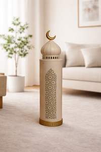 Lanterne en métal en forme de croissant de lune de luxe avec un éclairage LED chaud, décoration élégante pour la maison islamique, parfaite pour l'ambiance festive du Ramadan et de l'Aïd - Product Image 6