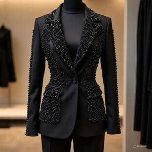 XiaoxiangFeng - Tejido a Mano con Perlas Bordadas, Cálido y Peludo, de Lujo, Ecológico, 100% Polipropileno, para Bodas - Product Image 6