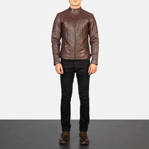 เสื้อแจ็คเก็ตหนังวัวแท้แบบกลับด้านได้ ขนาด XS - Product Image 3