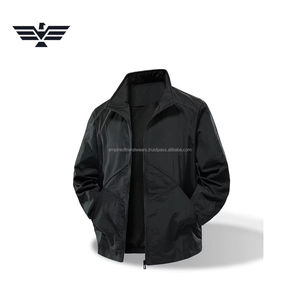 Veste coupe-vent pour homme avec logo personnalisé, col montant, légère, en toile, fermeture éclair, décontractée, coupe-vent - Product Image 5