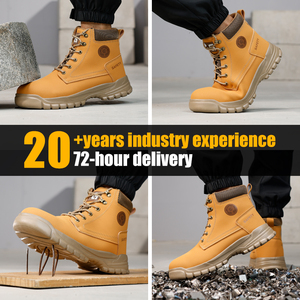GUYISA Safety <strong>Boot</strong> Series Light and Convenient European Standard Steel Toe Yellow Color Safety <strong>Shoes</strong> - Product Image 2