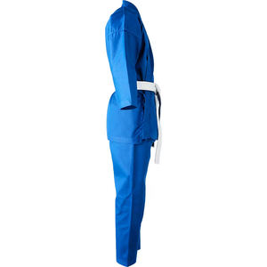Combinaisons d'entraînement de karaté unisexes pour adultes, légères, en polyester/coton, extensibles, avec logo frontal, vêtements de boxe et d'arts martiaux - Product Image 2