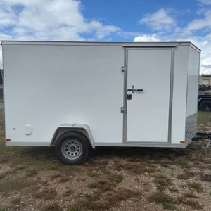 รถพ่วงบรรทุกสินค้าแบบปิด ขนาด 6x12 นิ้ว รับน้ำหนักได้ 7000 ปอนด์ จัดส่งฟรี เหมาะสำหรับผู้รับเหมาและบริษัทขนย้าย ที่ต้องการความปลอดภัย กะทัดรัด แข็งแรง ลากง่าย - Product Image 1