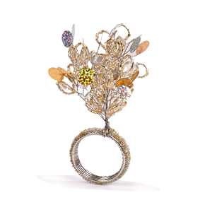 Best Seller Beaded Napkin <b>Ring</b> With Metal Made Unique Designed Luxury Napkin <b>Ring</b> for Table Decor by <b>Indian</b> Exporters - Product Image 1