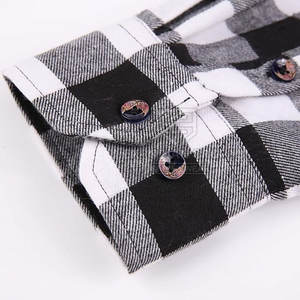 Logotipo impreso personalizado 100% algodón respetuoso con el medio ambiente transpirable de gran tamaño Camisa de franela para hombres Fabricación de Pakistán al por mayor - Product Image 5