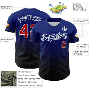 Camiseta de Béisbol Sublimada con Diseño a Todo Color, 100% Poliéster, Bordado 3D Personalizable, Gráficos Vibrantes y Duraderos, Transpirable - Product Image 2