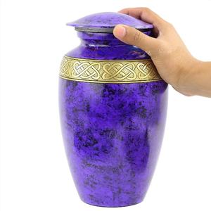 Urnas de cremación de metal de aluminio para cenizas y restos mortales | Hermosas urnas hechas a mano para humanos y mascotas (Rayo) - Product Image 6