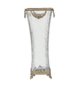 Florero de Metal hecho a mano con diseño bohemio antiguo, jarrón de mesa hecho de vidrio, hierro, latón, aluminio para decoración del hogar - Product Image 2