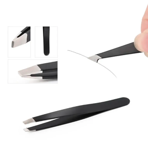 Pince à épiler professionnelle à pointe pointue en acier inoxydable Extensions de cils pince épilateur outils de beauté - Product Image 2
