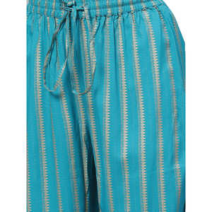 ชุดเคอร์ตาและพาลาซโซพิมพ์ลายสีทองนกเป็ดน้ำ - Product Image 5