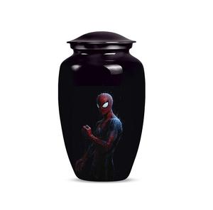 Urnas de Cremación para Cenizas de Adultos, Urna Grande de Latón y Aluminio con Capacidad de 220 Pulgadas Cúbicas, Diseño Estilo Americano de Spiderman para Humanos y Mascotas - Product Image 1