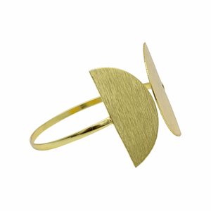 Bracelets en laiton faits à la main, plaqués or, design géométrique tendance, style unique et élégant - Product Image 1
