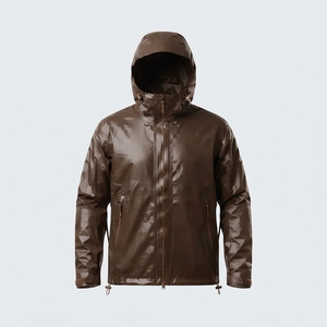 Veste de pluie unisexe à prix abordable, imperméable, avec fermeture éclair, pour l'hiver, décontractée, pour usage extérieur, séchage rapide, légère, avec logo personnalisé - Product Image 2