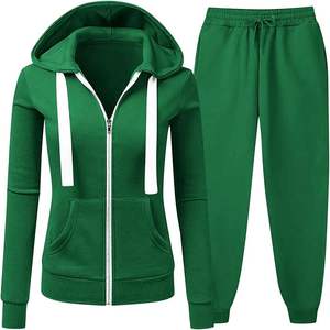 Precio al por mayor entrenamiento mujeres sudor traje chándal personalizado calidad mujeres algodón polar pista Jogging trajes - Product Image 1