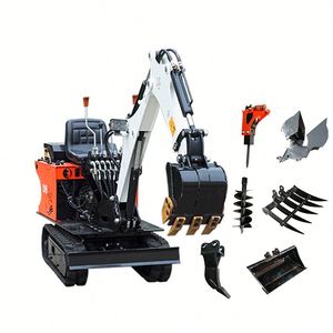 Mini-excavatrice sur chenilles AM 0,8 tonne, pompe hydraulique, puissance de creusement élevée, capacité de la benne de 0,025 m³, moteur Koop 192F 9 kW, garantie 1 an - Product Image 1