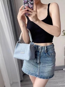 Bolso de Mano para Mujer, Estilo Casual, Bandolera, Bolso de Hombro, Bolso Tipo Cubo con Cordón Ajustable - Product Image 3