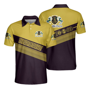 ไอโอต้า ฟี เธต้า 1963 เสื้อโปโลสหพันธ์นักศึกษากรีกผู้ชายปักลายผ้าฝ้ายพรีเมี่ยมแขนสั้น - Product Image 3