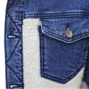 Veste en jean de haute qualité pour hommes, étiquette personnalisée, nouveauté col montant 100% coton tissu durable pour l'hiver meilleur prix - Product Image 6