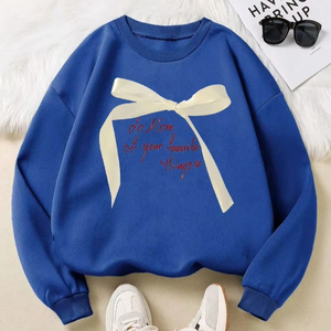 Sudadera con patrón de más de tus cosas favoritas para mujer, Jersey holgado de gran tamaño, Top de lana con cuello redondo, ropa de calle que combina con todo - Product Image 1