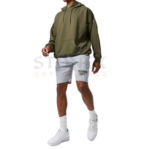 ชุดวอร์มเล่นกีฬาสำหรับผู้ชายชุดเล่นยิมชุดวอร์มแขนยาวระบายอากาศได้ดีพร้อมกางเกงขาสั้น - Product Image 1