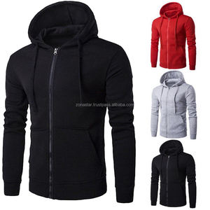 Sudadera con capucha de lana con estampado de cremallera completa para hombre de otoño, sudadera de tamaño personalizado, tejido de poliéster/tela de algodón, traje para correr con capucha - Product Image 5