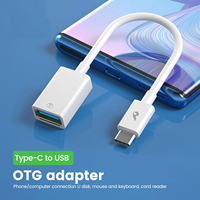 Adaptateur OTG Type-C vers USB pour ordinateur portable, modèle 1500112, 12 cm, blanc