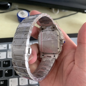 Relojes de Hip Hop con Diamantes, Relojes Automáticos Mecánicos con Diamantes VVS Moissanite, Reloj que Pasa la Prueba del Diamante - Product Image 5