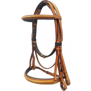 Bride de cheval en cuir fantaisie avec forme anatomique et rembourrage doux, bride de cheval en cuir réglable, vente en gros de cuir véritable - Product Image 5