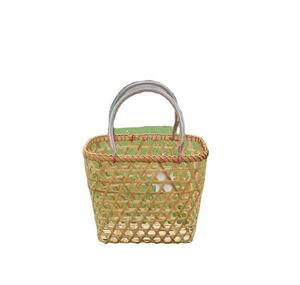 Cesta de bambú con asas para compras de Pascua y almacenamiento de juguetes y lavandería, almacenamiento para el hogar y la cocina, 100% bambú hecho en Vietnam - Product Image 1