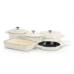 Casserole <span class=keywords><strong>en</strong></span> <span class=keywords><strong>Fonte</strong></span> Émaillée de Cuisine <span class=keywords><strong>pour</strong></span> Points de Vente d'Usine - Ensemble de Batterie de Cuisine <span class=keywords><strong>en</strong></span> Promotion - Product Image 5