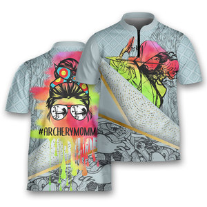 เสื้อโปโลกระดุมยิงธนูแบบกลับด้านได้เสื้อยืดสำหรับผู้ชายและผู้หญิงระบายอากาศได้ดีแห้งเร็ว - Product Image 4