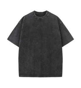 เสื้อยืดโอเวอร์ไซส์ผ้าฝ้าย100% เสื้อยืดลำลองแขนสั้นผ้าดิบแนวสตรีทเสื้อโอเวอร์ไซส์ออกแบบโลโก้ได้ตามต้องการ - Product Image 3