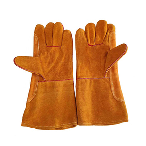 Prix de gros Gants de soudage de sécurité incendie pour les mains Gants de soudage en cuir résistants à la chaleur Gants de soudage en cuir confortables - Product Image 2