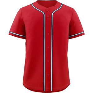 Maillot Softball pour Hommes Chemise de Baseball Personnalisée Sublimé Bouton Up Tackle Twill Lettres Brodées Nom de l'Équipe Numéro USA Style - Product Image 1