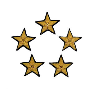 Premium Quality High Fashion Bullion Wire <b>Badges</b> New Design Crown Wing Patch Embroidered on Leather #00227 - Product Image 5