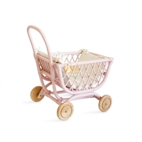 Poussette en rotin pour bébé, landau pour porte-poupée fabriqué au Vietnam, vente en gros