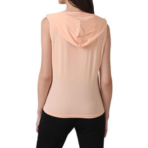 Sudaderas con capucha sin mangas transpirables para mujer con logotipo personalizado sudaderas con capucha de gimnasio de secado rápido holgadas deportivas informales para mujer - Product Image 2