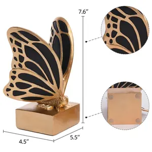 Sculpture d'animal en aluminium plaqué or, faite à la main, de luxe, décoration d'intérieur moderne antique, statue pour salon, polie - Product Image 2