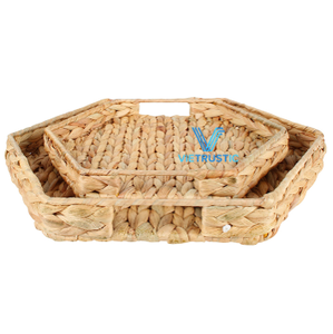 Producto de venta superior, bandejas decorativas de jacinto de agua, bandejas de comedor para comida en casa, decoración personalizada, organizador de bandeja de cocina de Color - Product Image 2