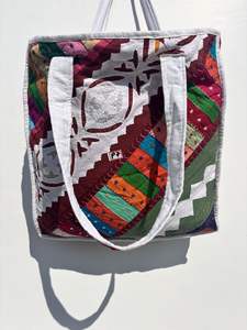 Bolso Tote acolchado de algodón hecho a mano más vendido para mujer, diseño de retazos para uso diario, viaje, comestibles o Playa, Idea de regalo - Product Image 5