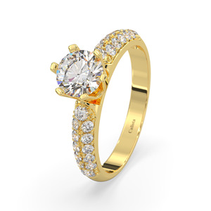 Anillo de Oro Amarillo de 10K de Alta Calidad, Nuevo, para Mujer, Oro Sólido Real, Joyería, Regalo para Mujer, Fabricante de Vietnam - Product Image 1