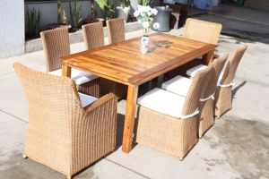 Juego de comedor de ratán sintético PRCF-013 para hotel/villa/estancia - Product Image 2