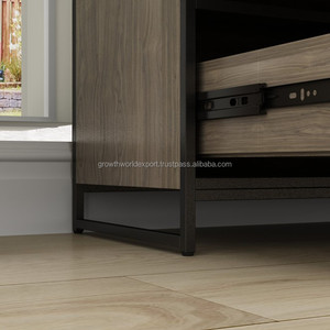 Aparador de cocina más nuevo, mesa de centro de almacenamiento, estante para microondas, estante de almacenamiento, puerta de vidrio, armarios de cocina de madera, armarios - Product Image 6