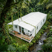 Maison miniature modulaire, petite maison préfabriquée moderne pour vivre et vacasser